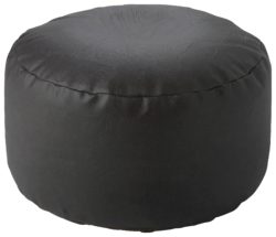 HOME - Leather Effect Footstool - Chocolate